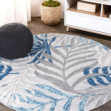 Tropics Palm Leaves Indoor/outdoor Area Rug